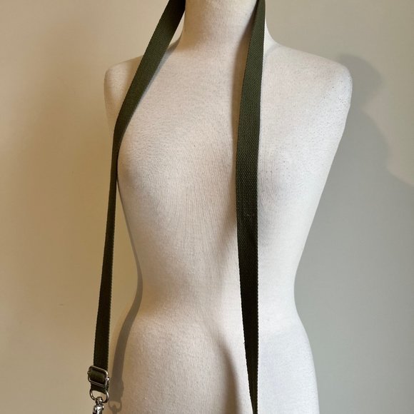 Lorna Jane Khaki Small Canvas Style Cross Body Bag w'  Long Strap - Picture 4 of 14